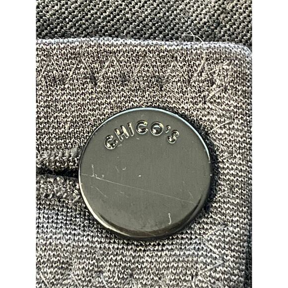 So Slimming By Chico's Womens 3 XL/16 Gray Elastic Waist Office Wear Pants FLAW - Picture 7 of 11